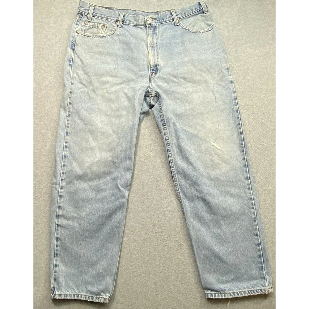 Vintage Levi's 550 Relaxed Fit Light Washed Men's 42x30 Denim Retro Distressed